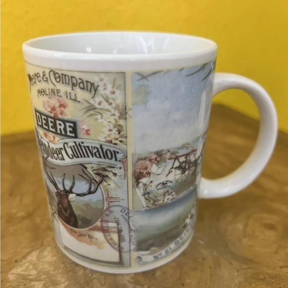 John Deere Set Of 2 Coffee Cup Mug Retro Collectible Memorabilia Farm Tractor - Picture 3 of 12